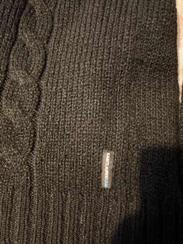 Yves Saint Laurent Black Cotton Jumper for Men Size Medium, Long Sleeve Pullover - Picture 4 of 5