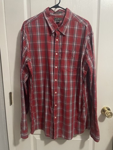 Eddie Bauer Mens Plaid Button Up Classic Fit Collared Shirt Long Sleeve XLT - Bild 1 von 3