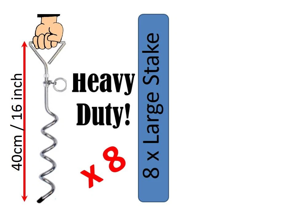 Polytunnel Greenhouse Cage Ground Anchor Ground Peg Kit Gazebo Tent Marque New