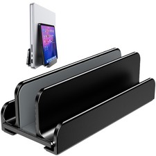 Vertical Laptop Stand, Aluminum Laptop Holder, Adjustable 3-in-1 Design, Comp...