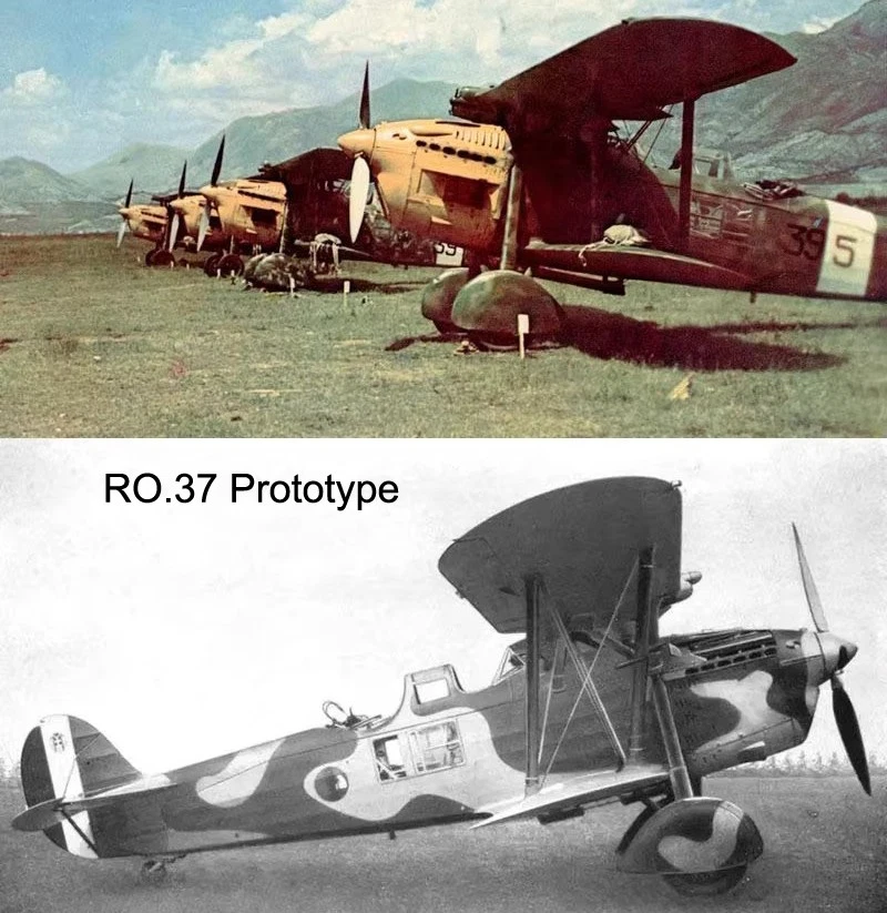 Modello Collezione 1:72 DieCast Aereo Militare Italiano IMAM Ro.37 Lince Biplano - Immagine 3 di 4