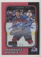 2017 O-Pee-Chee Platinum Retro Marquee Rookies Rainbow Red JT Compher Auto a3o