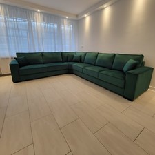 Soho - 2c3 Large Corner Sofa |High Back| Emerald Green Plush | Special Offer 