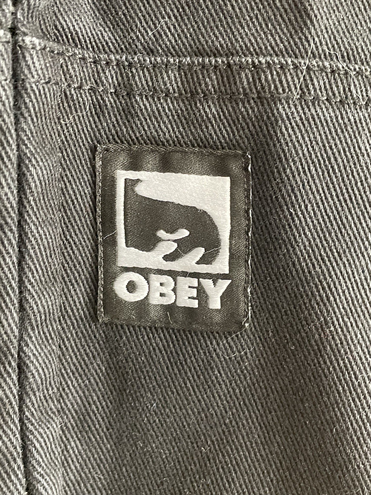 Obey Glen Zip Up Jacket | Black Faded Wash | XL | Brand New With Tags | RRP £190 image 2