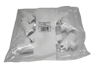 Dura 402-101 Reducing Tee 3/4 x 3/4 x 1/2 Slip x Slip x FIPT PVC White 10-Pack