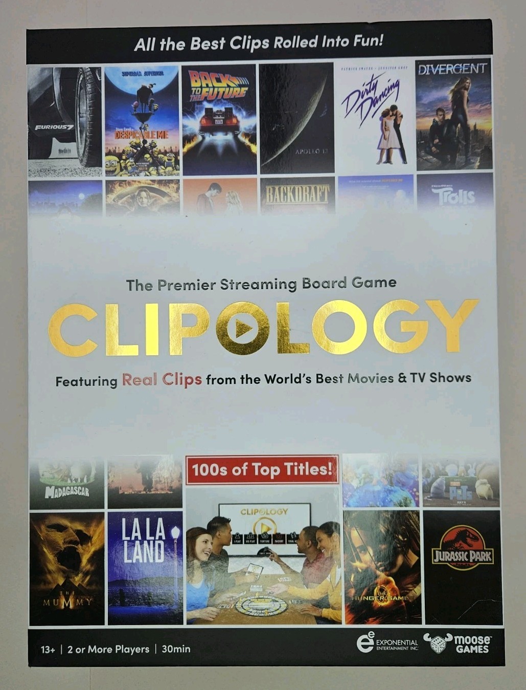 Clipology Interactive Movie Trivia Board Game New Sealed Family Party Film Quiz