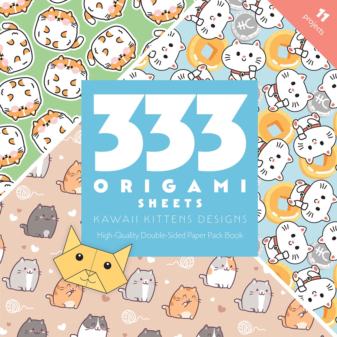 333 Origami Sheets Kawaii Kittens Designs by C&T Publishing - 9781644036815