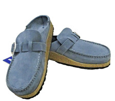Birkenstock Womens BUCKLEY Suede Clog NAVY BLUE Narrow Fit US 8 - 8.5 EU 39 NIB