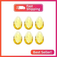 PATIKIL K9 Crystal Pendants Teardrop Beads, 6 Pack 50mm Chandelier Prisms Parts