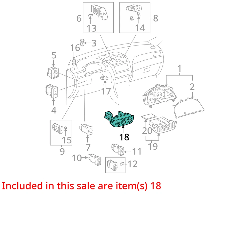 Toyota Solara 2007-2008 calefacción aire acondicionado control de clima 55902-06161 V1GYW Foto 3 de 4