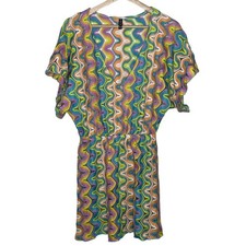 BECA Colorful Crochet Knit Dress Cover Up - Size 8 - Bohemian, Fun!