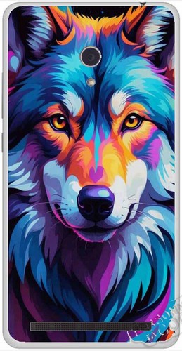 Cover Custodia Per Asus Zenfone 6 In Plastica Rigida, Design Lupo - Foto 1 di 1