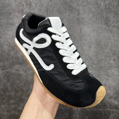 Hot Men s Loewe Ballet Runner 2.0 Black White running shoes