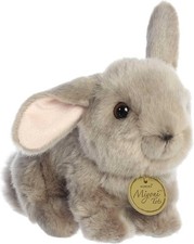 Aurora  Adorable Miyoni  Tots Playful Baby Bunny Stuffed Animal- Gray 8 Inches