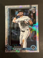 2025 Topps Factory Holofoil Parallel #132 Connor Norby RC Marlins 270/417