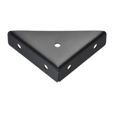 66x66mm Angle Corner Brackets Black Steel Braces Joining Support 4Pcs