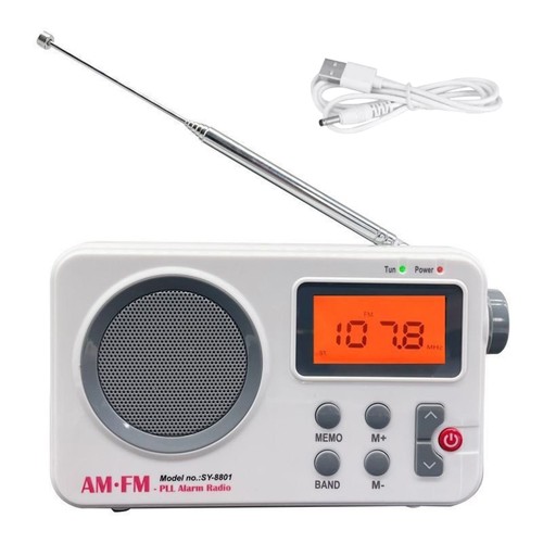 New Portable AM/FM PLL Alarm Radio supports a 3.5mm audio jack SY-8801 - Picture 4 of 16