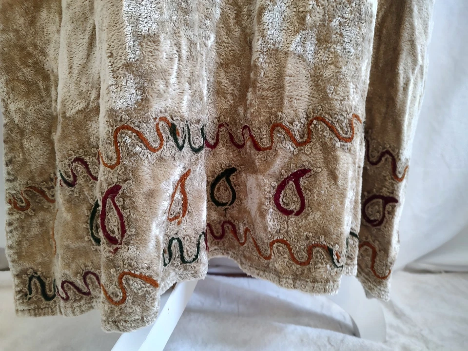 Vestido sin Mangas Años 90 Y2K Vintage Hilos Sagrados Terciopelo Terciopelo Boho Grunge Festival M Foto 4 de 4