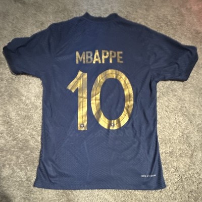 2022 World Cup Nike France Soccer Jersey Mbappe #10 Adult Size M