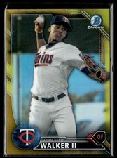 2016 Bowman Chrome Gold Refractor Adam Brett Walker 18/50 Minnesota Twins