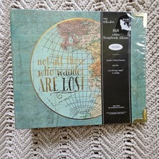 The Paper Studio 8x8 2-Ring Scrapbook Album - NOT ALL WHO WANDER incl. 10 protec