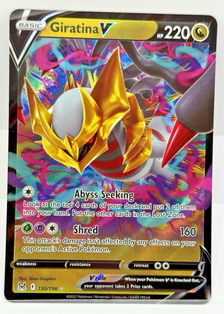 Giratina V 130/196 SWSH Lost Origin Holo
