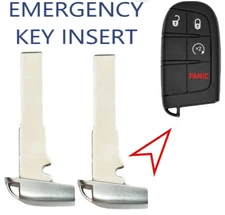 X2 EMERGENCY KEY FOR Jeep Compass Renegade  2015 - 2024  w/KeyRing Hole SIP22