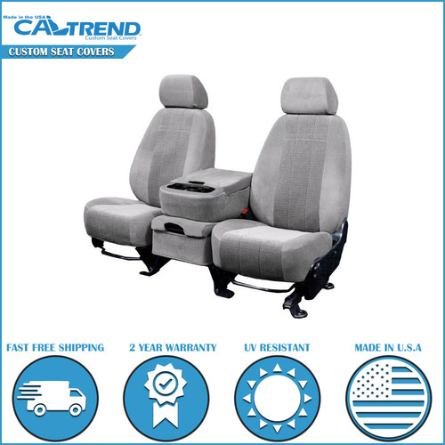 Car Seat Covers for 01-04 Toyota Tacoma Front Velour Light Grey