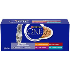 PURINA ONE Mini Fillets Mixed Selection in Gravy Wet Cat Food 40x85g Uk Seller 5.47 per kilo