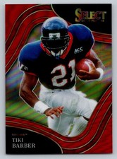Tiki Barber 2022 Select Draft Picks Red Prizm 113/149 Virginia Cavaliers #190