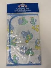 Vintage PVC Baby King Changing Pad Blue Alphabet Waterproof 2002