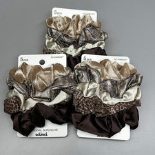SCUNCI 3-PACK The Original Scrunchie Neutral 5-Pieces New 