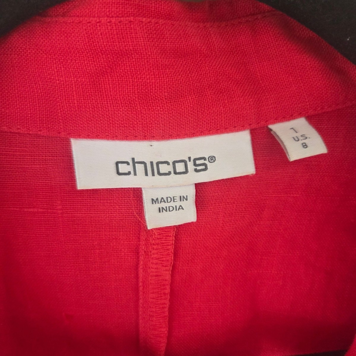 Chico's 100% Linen Roll Tab Sleeve Dolman Midi Dress Red Shirt Dress Women's 8 | eBay Chico's 100% Linen Roll Tab Sleeve Dolman Midi Dress Red Shirt Dress Women's 8 | eBay