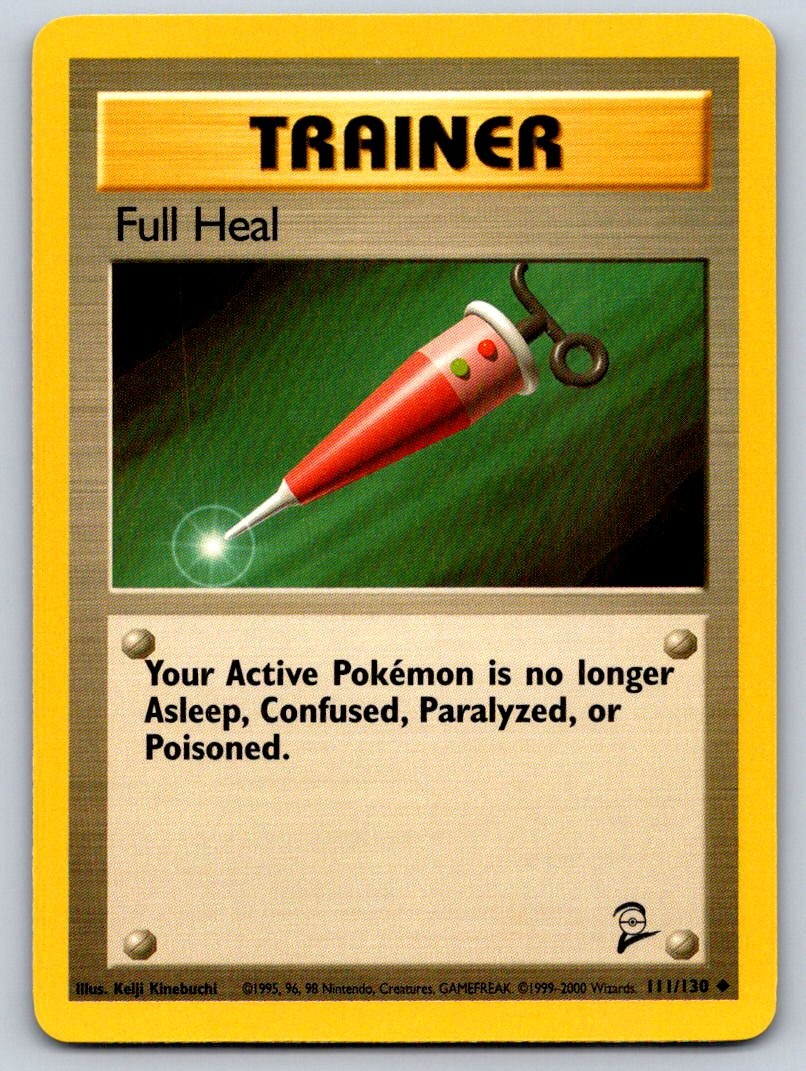 Full Heal 111/130 Uncommon Base Set 2 Pokemon Lightly Played