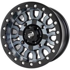 4156 Tusk Fremont Beadlock Wheel 15x7 43 Gunmetal Black- Polaris Rzr Kawasaki