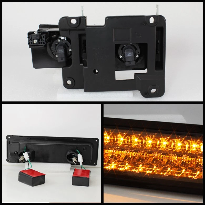 Faros ahumados Chevy C/K Silverado Tahoe Suburban 1994-98 + parachoques LED + esquina Foto 3 de 3