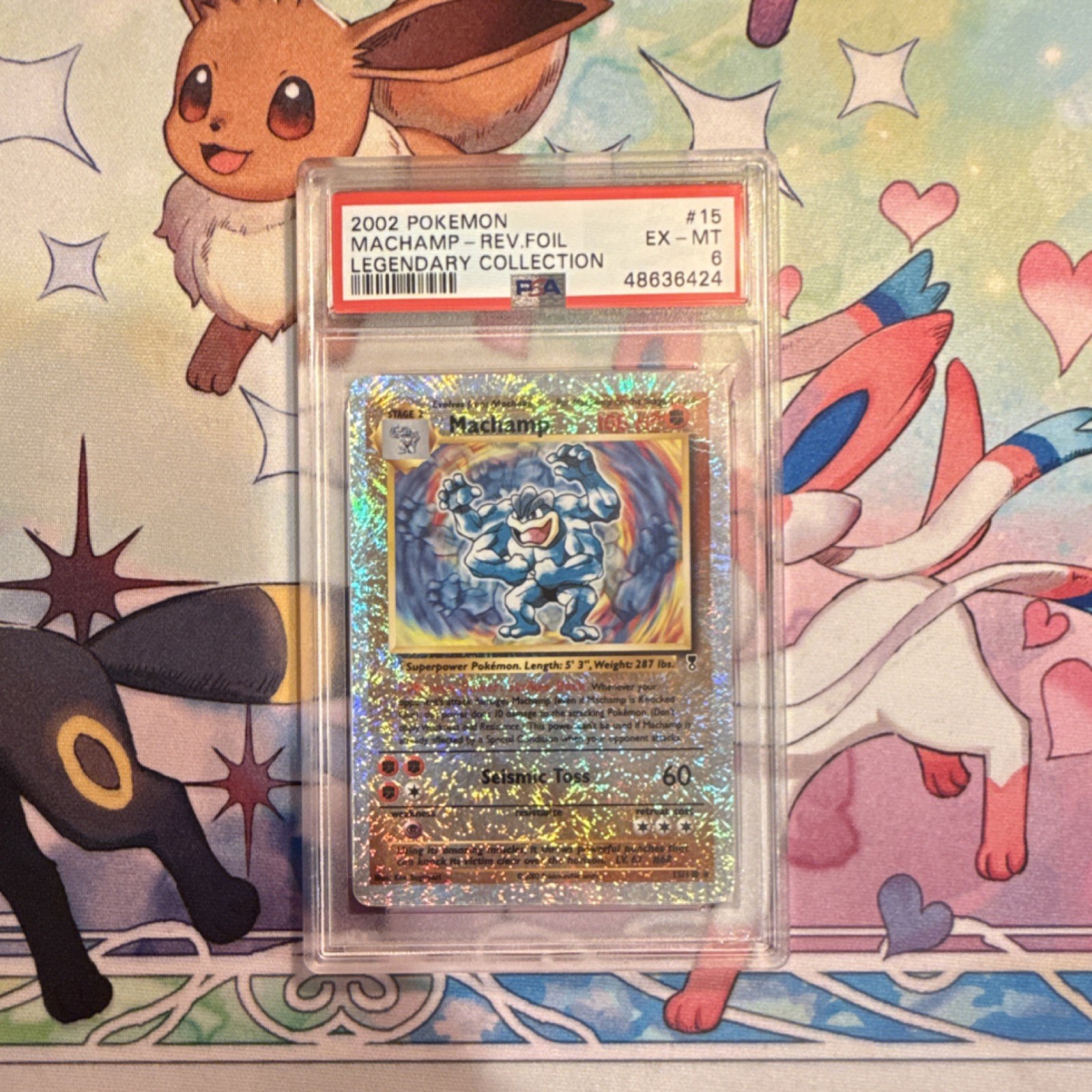 Pokémon TCG Machamp Legendary Collection Reverse Holo 15/110 English 2002 PSA 6