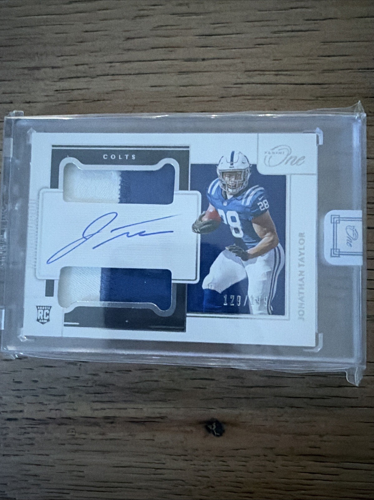 2020 Panini One 46 Jonathan Taylor Auto Patch 129/199 Colts RC