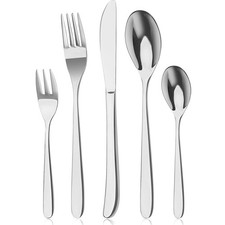 besteck set 30 teilig für 6 personen Edelstahl spülmaschinenfest modernes Design