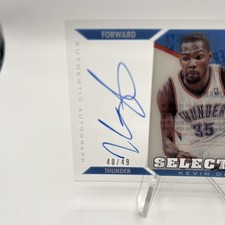 Panini Kevin Durant Basketball Autographed Sports Trading Cards