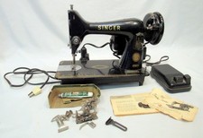 VINTAGE 1955 SINGER 99K SEWING MACHINE WITH FOOT PETAL-LIGHT-ACCESS  (EZS002508)