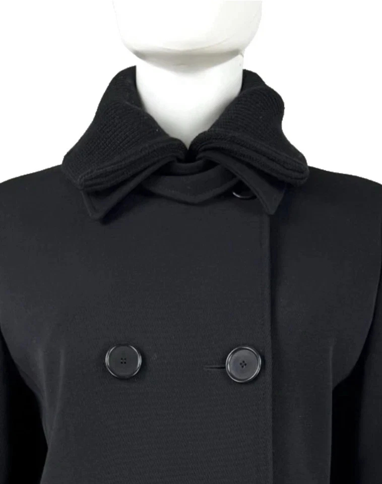 $4K Akris 10 US 46 IT 40 D M Abrigo Chaqueta Cuello Desprendible Pasarela Auténtico Foto 3 de 4