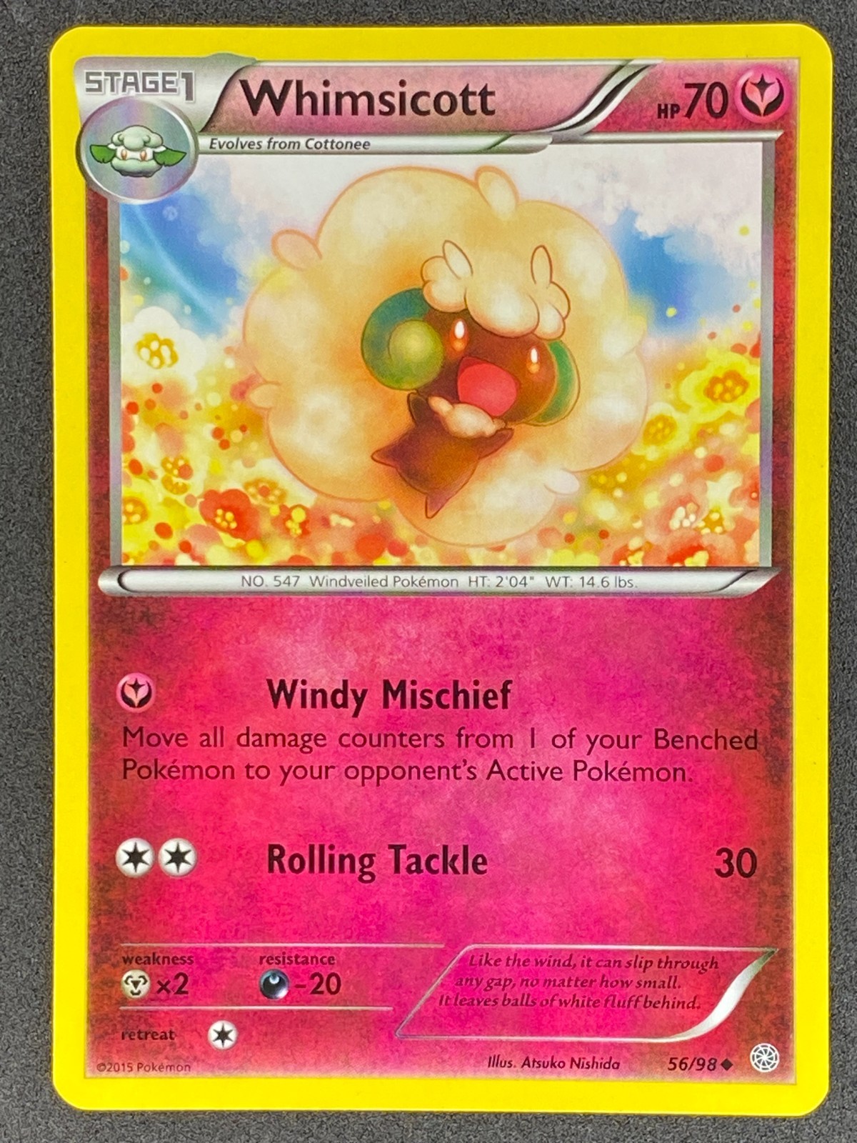 Pokémon Whimsicott 56/98 AOR Ancient Origins LP/NM