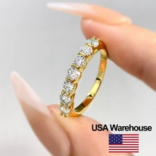 925 Sterling Silver Seven Star Zircon Rings for Women Wedding Engagement Jewelry