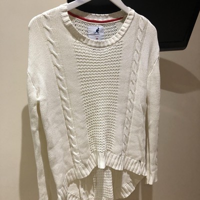 Kangol oversized cream jumper