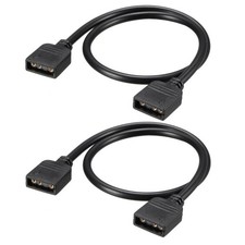 2 PCS 3 Pin ARGB Splitter Cable Extension Connector Female to Female 30cm Length
