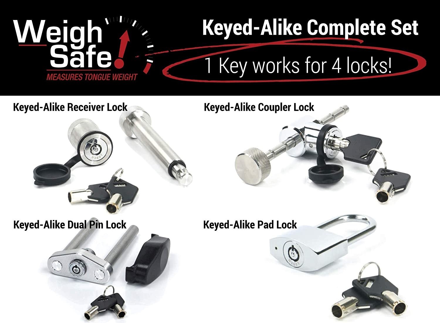 Weigh Safe CTB10-2-SET TurnOver Ball 180° 10" Drop 2" Receiver w/ Lock Set