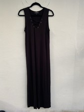 Karen KANE Dress SZ L  BLACK  a line sleeveless rayon/spandex