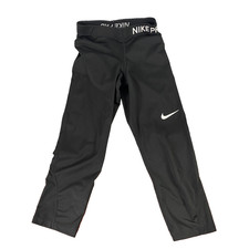 Nike Pro Dri-FIT Pants Youth Small Black Compression Leggings Swoosh