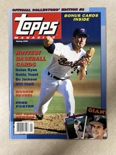 Topps Vintage Baseball Magazines Lot of 6 1990-1991 Bonus Cards and posters. 
